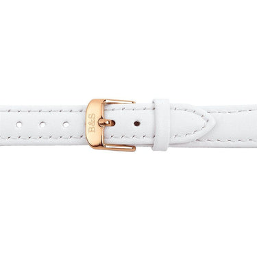 White Leather Strap & Rose Gold Buckle watch straps Brother & Sisters
